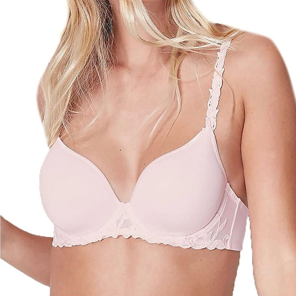 Simone Perele Andora 3D Plunge T-Shirt Bra 3-in-1 Convertibility in 32 F blush